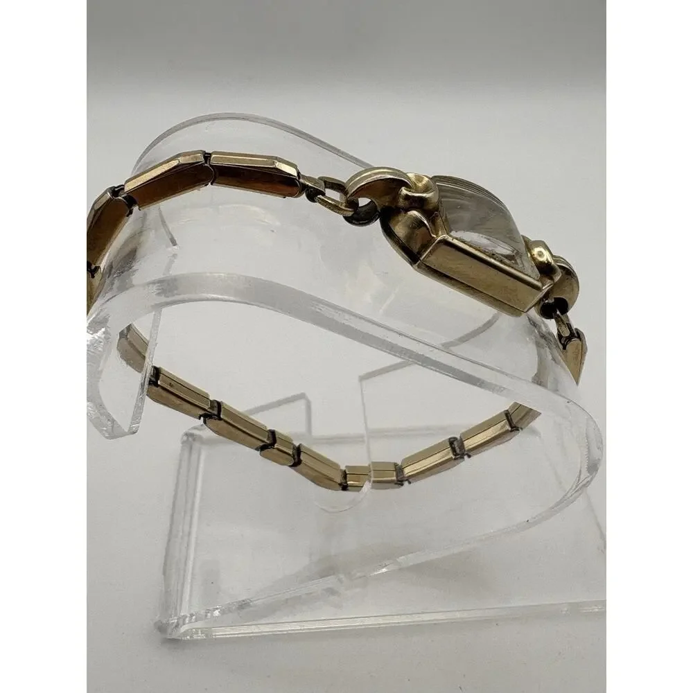 Vintage Elgin De Luxe 10K Gold Filled Ladies Watch Art Deco Kreisler RUNNING